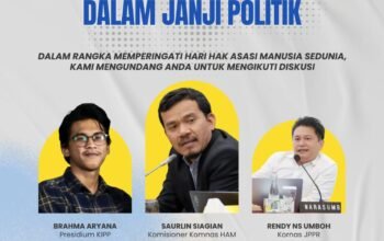 Perihati hari HAM sedunia Jaringan Muda untuk Demokrasi (Jarum Demokrasi) Gelar Diskusi Nasional dengan tema “Menyoal Pemenuhan HAM dalam Janji Politik Pemerintahan Baru”
