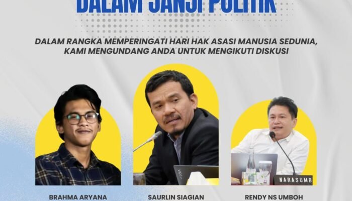 Perihati hari HAM sedunia Jaringan Muda untuk Demokrasi (Jarum Demokrasi) Gelar Diskusi Nasional dengan tema “Menyoal Pemenuhan HAM dalam Janji Politik Pemerintahan Baru”